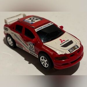 Mitsubishi Lancer Evolution Ralliart Slot Car - Red #26 - 1:32 Tested Working